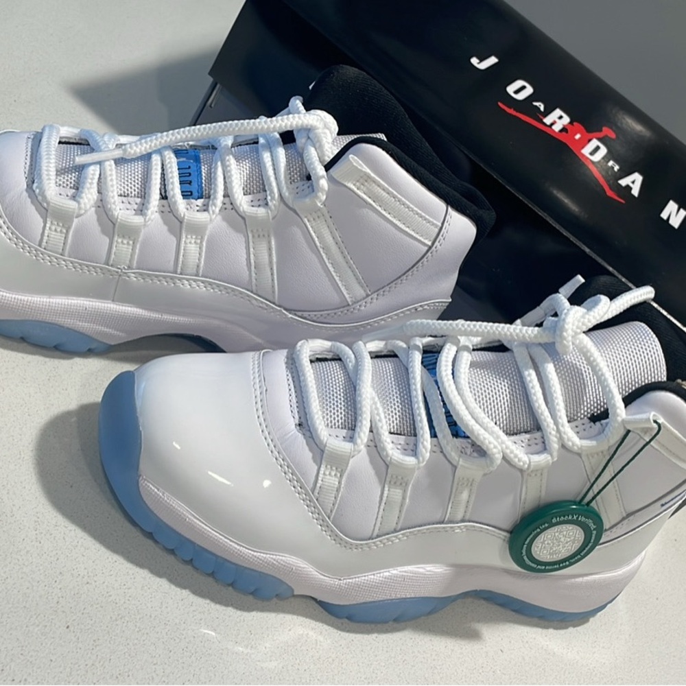 Jordan Retro White and Light Blue High-Tops